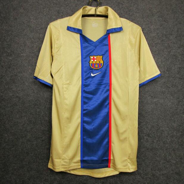 2002-03 Barcelona Retro Away Kit Soccer Jersey